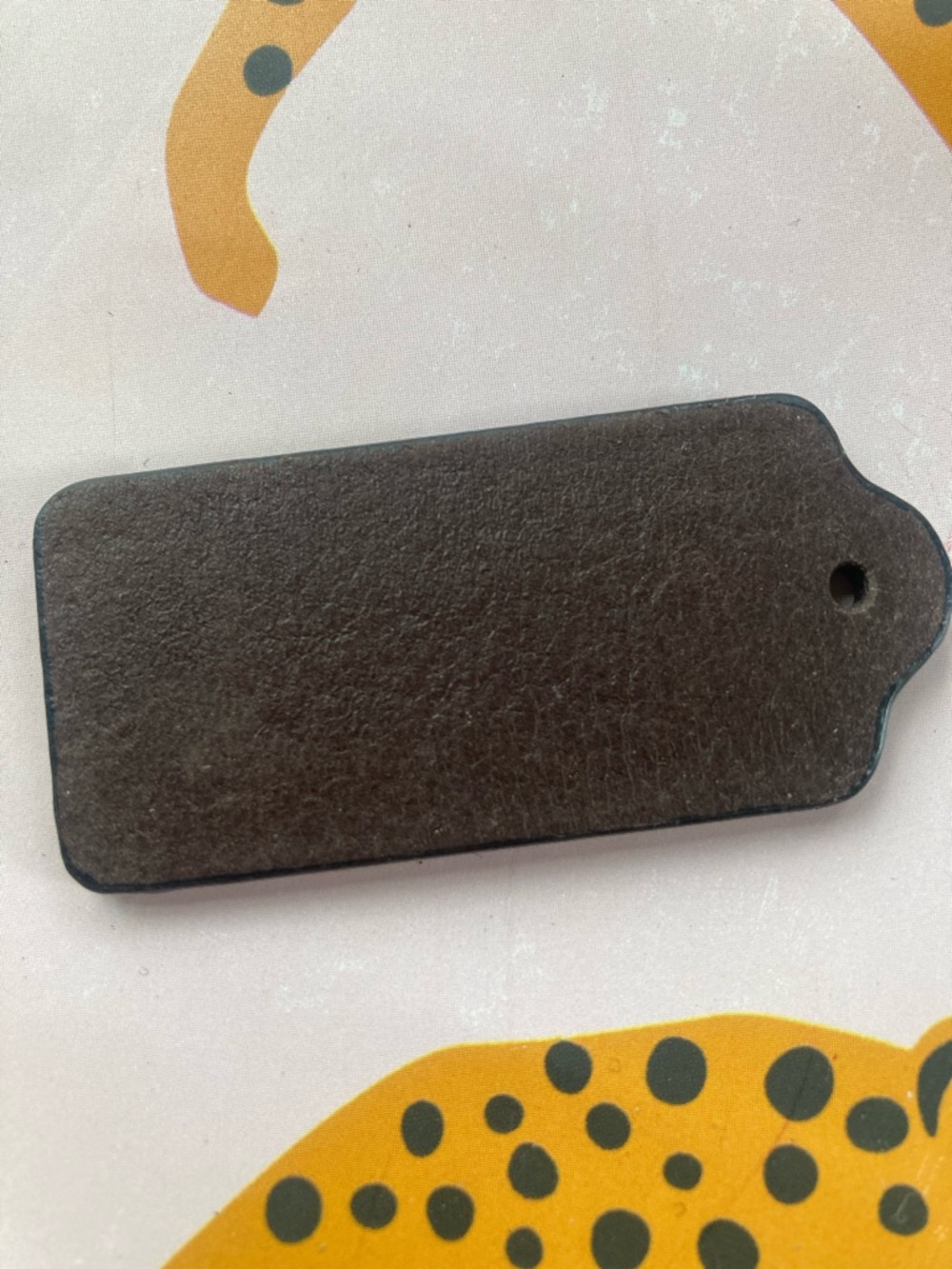 Coach Brown Embossed Leather Bag Tag - Picture 4 of 7
